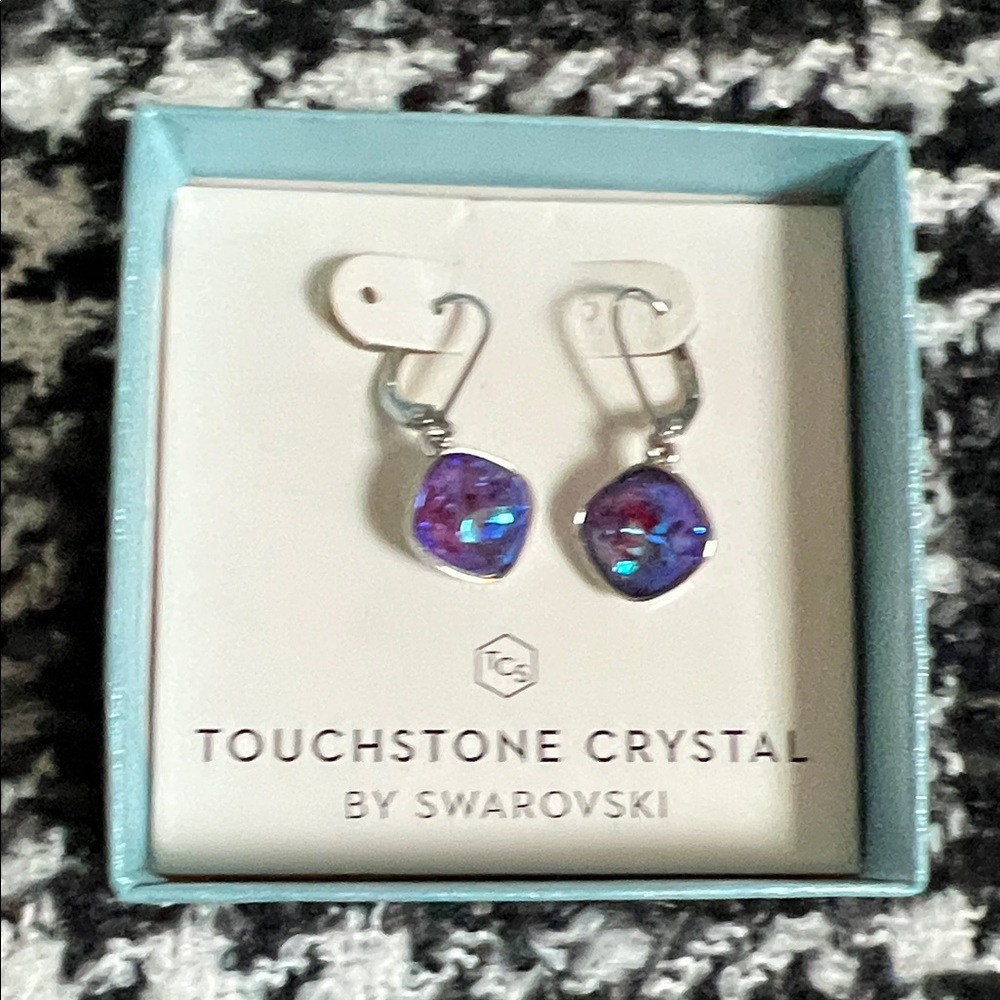 Touchstone Crystal by Swarovski - Burgundy Delite Breeze Earrings